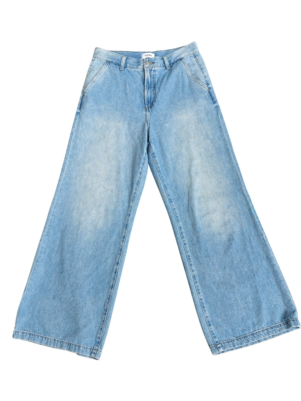 PISTOLA‎ Dalia High Rise Wide Leg Trouser Jeans Palo Alto Light Wash, Size 28 - Picture 4 of 14